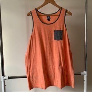 Coral orange Body Glove Sleeveless Tank Grey